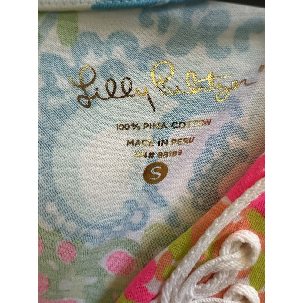 Lilly Pulitzer Brewster Dress Sz Small Lovers Coral Print Bright Tropical - Picture 4 of 7